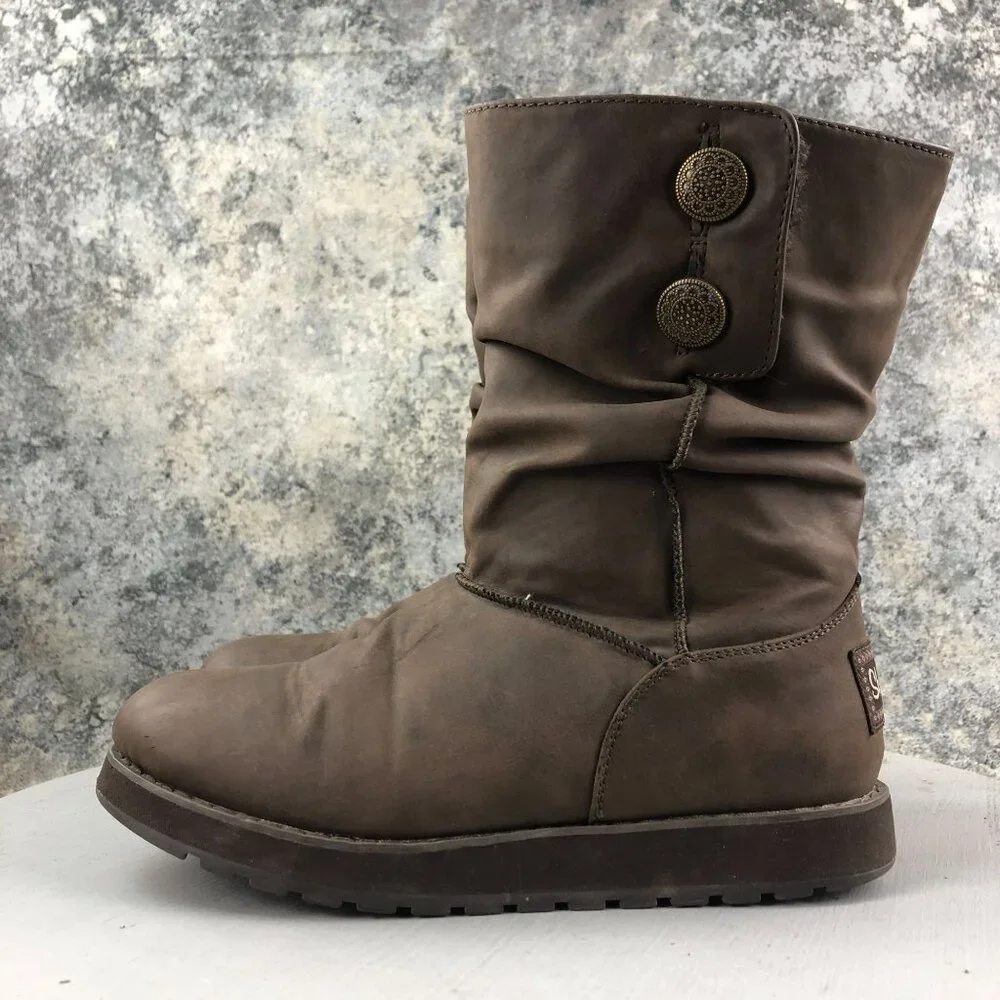 Skechers Women's Size 7 Keepsakes 2.0 Upland Brown Faux Fur Lined Boots 48805TX